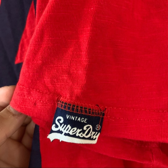Superdry Japan Athletic Red Short Sleeve T Shirt - Picture 6 of 8
